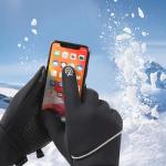 Anokia Heated Gloves for Men and Women, Lightweight Winter Electric Gloves, Warm Waterproof Touch Screen Glove for Walking, Riding, Cycling, Running and Driving (Black, X-Large)