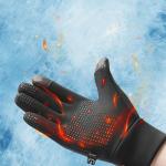 Anokia Heated Gloves for Men and Women, Lightweight Winter Electric Gloves, Warm Waterproof Touch Screen Glove for Walking, Riding, Cycling, Running and Driving (Black, X-Large)