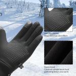 Anokia Heated Gloves for Men and Women, Lightweight Winter Electric Gloves, Warm Waterproof Touch Screen Glove for Walking, Riding, Cycling, Running and Driving (Black, X-Large)