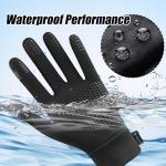 Anokia Heated Gloves for Men and Women, Lightweight Winter Electric Gloves, Warm Waterproof Touch Screen Glove for Walking, Riding, Cycling, Running and Driving (Black, X-Large)