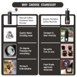 STARESSO Portable Espresso Maker & Manual Coffee Grinder Set