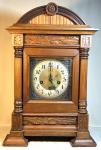 ANTIQUE JUNGHANS WESTMINSTER CHIME MANTEL CLOCK RUNNING CONDITION 1907 CHERRY?