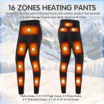 Heated Pants for Men Women, 16 Zones Electric Heating Long Johns Thermal Underwear Legging for Hunting, Motorcycle,M,Women