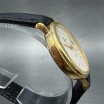 Junghans Watch Men 32mm Cream Dial Gold Tone Date Round 0W-J-1005M New Battery