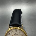 Junghans Watch Men 32mm Cream Dial Gold Tone Date Round 0W-J-1005M New Battery