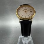 Junghans Watch Men 32mm Cream Dial Gold Tone Date Round 0W-J-1005M New Battery