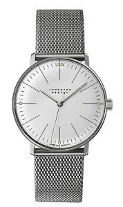 JUNGHANS Men's Max Bill Handaufzug Stainless Steel Mesh Band Automatic Analog Watch 27/3004.44