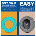 TRANSTEK Replacement Earpads Compatible with Audeze Maxwell Headphones, Maxwell Replacement Ear Cushion, Thickness and Noise Isolation Foam (Grey Fabric)