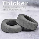 TRANSTEK Replacement Earpads Compatible with Audeze Maxwell Headphones, Maxwell Replacement Ear Cushion, Thickness and Noise Isolation Foam (Grey Fabric)