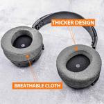 TRANSTEK Replacement Earpads Compatible with Audeze Maxwell Headphones, Maxwell Replacement Ear Cushion, Thickness and Noise Isolation Foam (Grey Fabric)