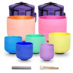 Chakra Tuned 432hz Set: 7 Color Crystal Bowls