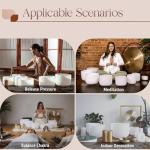 CVNC Quartz Crystal Singing Bowls Set with Carrying Case