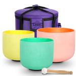 Chakra Tuned 432hz Set: 7 Color Crystal Bowls