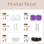 CVNC Quartz Crystal Singing Bowls Set with Carrying Case