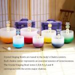 Hye-eun Crystal Singing Bowls Set, 432hz Gradient