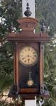 Antique C 1890 Hamburg German MINI Vienna Wall Clock - SEE VIDEO - TIME ONLY