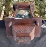 Antique C 1890 Hamburg German MINI Vienna Wall Clock - SEE VIDEO - TIME ONLY