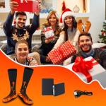 KEKELAN Heated Socks for Men Women Warm Thermal 5V 5000mAh Unisex Electric Rechargeable Battery Powered Heat Socks with 4 Heating Levels Winter Outdoor Camping Motorcycle Skiing Foot Warmer