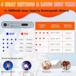 KEKELAN Heated Socks for Men Women Warm Thermal 5V 5000mAh Unisex Electric Rechargeable Battery Powered Heat Socks with 4 Heating Levels Winter Outdoor Camping Motorcycle Skiing Foot Warmer