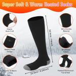 KEKELAN Heated Socks for Men Women Warm Thermal 5V 5000mAh Unisex Electric Rechargeable Battery Powered Heat Socks with 4 Heating Levels Winter Outdoor Camping Motorcycle Skiing Foot Warmer