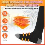 KEKELAN Heated Socks for Men Women Warm Thermal 5V 5000mAh Unisex Electric Rechargeable Battery Powered Heat Socks with 4 Heating Levels Winter Outdoor Camping Motorcycle Skiing Foot Warmer