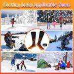 KEKELAN Heated Socks for Men Women Warm Thermal 5V 5000mAh Unisex Electric Rechargeable Battery Powered Heat Socks with 4 Heating Levels Winter Outdoor Camping Motorcycle Skiing Foot Warmer