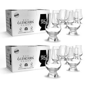 12 Miniature Glencairn Crystal Whiskey Tasting Glasses