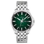 JUNGHANS Meister S Automatic Watch – 40.5mm Automatic Watch for Men, Automatic Movement, Stainless Steel Case, Stainless Steel Bracelet (27/4518.44) – Green Dial