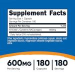 Nutricost NAC 600mg Capsules - Non-GMO, Gluten Free