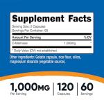 Nutricost D-Mannose 120 Capsules, 1000mg, Urinary Tract Health