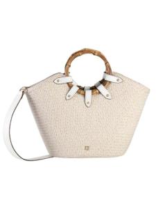Eric Javits Straw Beach Bag with Detachable Strap