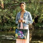 Anuschka Women's Hand-Painted Leather Tote - Vintage Floral