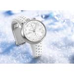 JUNGHANS 1972 Competition Watch – 45.5mm Automatic Chronograph Watch for Men, Automatic Movement, Stainless Steel Case, Leather Strap (27/4509.00) – White Dial