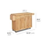 Homestyles Kitchen Mobile Cart with Drop Leaf Breakfast Bar