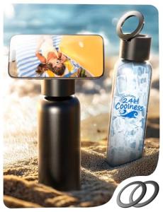 24oz Stainless Steel Magnetic Water Bottle for iPhone