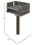 Pilot Rock Commercial Grade Swiveling Park Style Grill