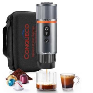 CONQUECO Portable Espresso Coffee Machine - 12V Electric