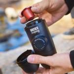 Portable espresso maker for Nespresso capsules, manual operation