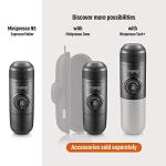 Portable espresso maker for Nespresso capsules, manual operation