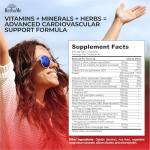 HerbaMe Heart Support and Blood Pressure Supplement, 120 Capsules, Promotes Cardiovascular Health, Healthy Cholesterol, Triglyceride, Homocysteine, CRP Levels | Natural Artery Cleanse and Protect