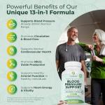 PurePremium Blood Pressure Support Supplement with Hawthorn, Hibiscus & Garlic - Herbal Supplement, Vitamins & Herbs Support Normal Heart Health - Garlic Supplements - 3 Months Supply - 90 Capsules
