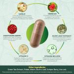 PurePremium Blood Pressure Support Supplement with Hawthorn, Hibiscus & Garlic - Herbal Supplement, Vitamins & Herbs Support Normal Heart Health - Garlic Supplements - 3 Months Supply - 90 Capsules