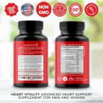 HerbaMe Heart Support and Blood Pressure Supplement, 120 Capsules, Promotes Cardiovascular Health, Healthy Cholesterol, Triglyceride, Homocysteine, CRP Levels | Natural Artery Cleanse and Protect