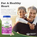 RidgeCrest Herbals Blood Pressure Herbal Formula, 12 Herbs, Poria Mushroom, Gastrodia, Gardenia, for Heart, Vascular, Circulation Health (120 Count)