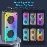 TAMPROAD Bluetooth Speaker with Subwoofer and LED Lights