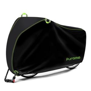 Puroma Bike Cover for 1/2/3 Bikes, 210D Waterproof Outdoor Storage Bicycle Covers Rain Sun UV Dust Wind Proof with Lock Hole for Mountain Road Electric Bike