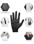 ROCKBROS Cycling Gloves for Men Women XRD Shock Absorbing Bicycle Riding Anti-Slip Breathable Full Finger UV-Sun-Protection Gloves for Road/Mountain & Electric Bike,E-Bike Commuter