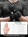 ROCKBROS Cycling Gloves for Men Women XRD Shock Absorbing Bicycle Riding Anti-Slip Breathable Full Finger UV-Sun-Protection Gloves for Road/Mountain & Electric Bike,E-Bike Commuter