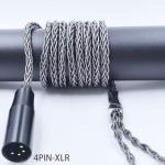 Fezzlo 8 Core Silver Plated Upgraded Cable,HiFi Replacement Mini 4Pin XLR Compatible with Audeze LCD-2 LCD-3 LCD-4 LCD-X LCD-XC for Musician Audiophile 6.5ft 4PIN-XLR