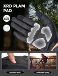 ROCKBROS Cycling Gloves for Men Women XRD Shock Absorbing Bicycle Riding Anti-Slip Breathable Full Finger UV-Sun-Protection Gloves for Road/Mountain & Electric Bike,E-Bike Commuter